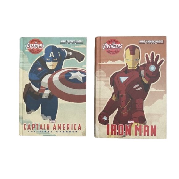 Marvel Other - Marvel Avengers Captain America and Iron Man hardback books